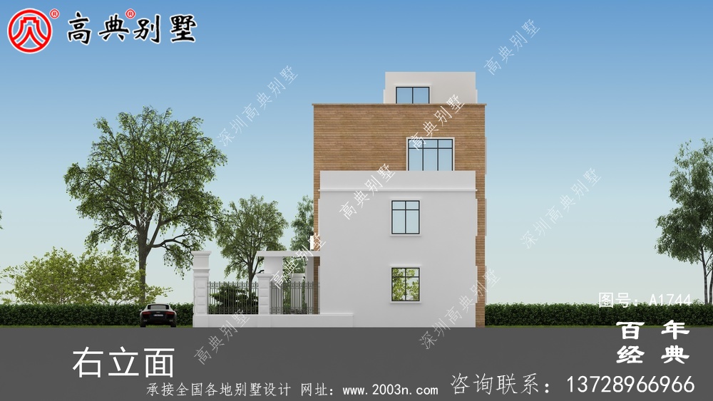 現(xiàn)代風(fēng)四層帶庭院別墅設(shè)計(jì)圖紙_農(nóng)村四層別墅設(shè)計(jì)