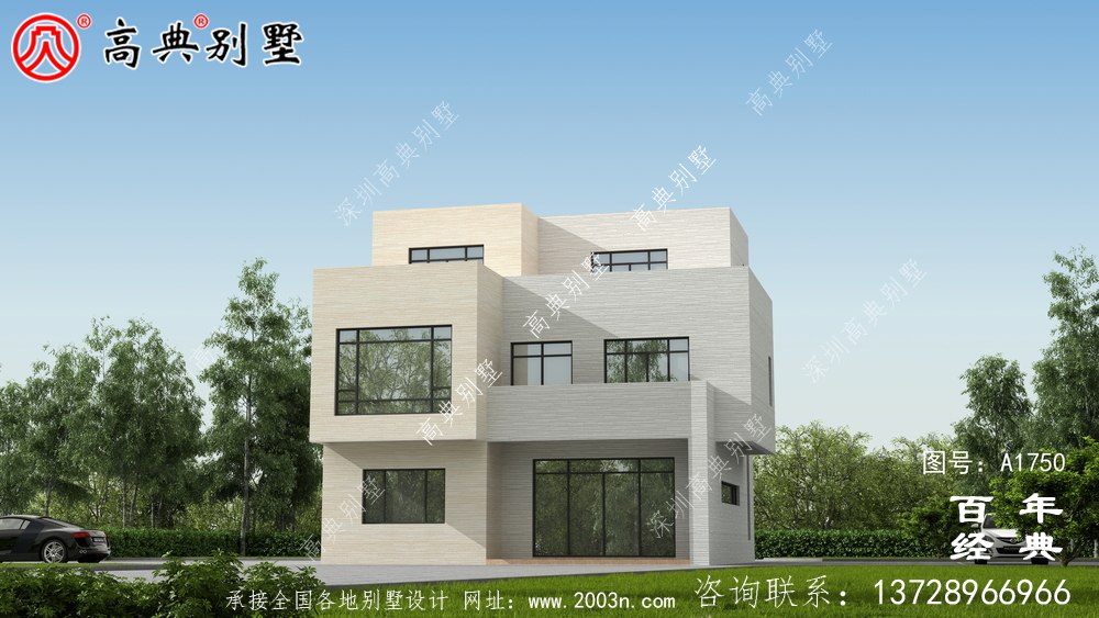 三层现代风别墅图纸及效果图_农村三层自建房设计图 三层现代风别墅图纸及效果图_农村三层自建房设计图