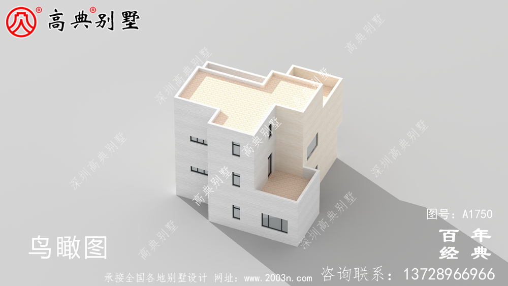 三层现代风别墅图纸及效果图_农村三层自建房设计图