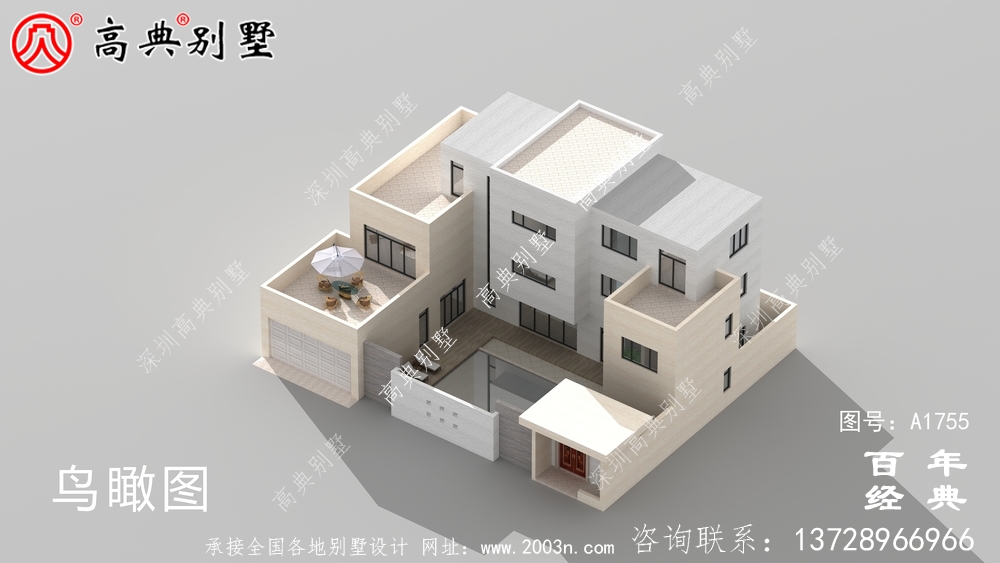 大气三层现代风别墅图纸及效果图_农村三层自建房设计图 大气三层现代风别墅图纸及效果图_农村三层自建房设计图