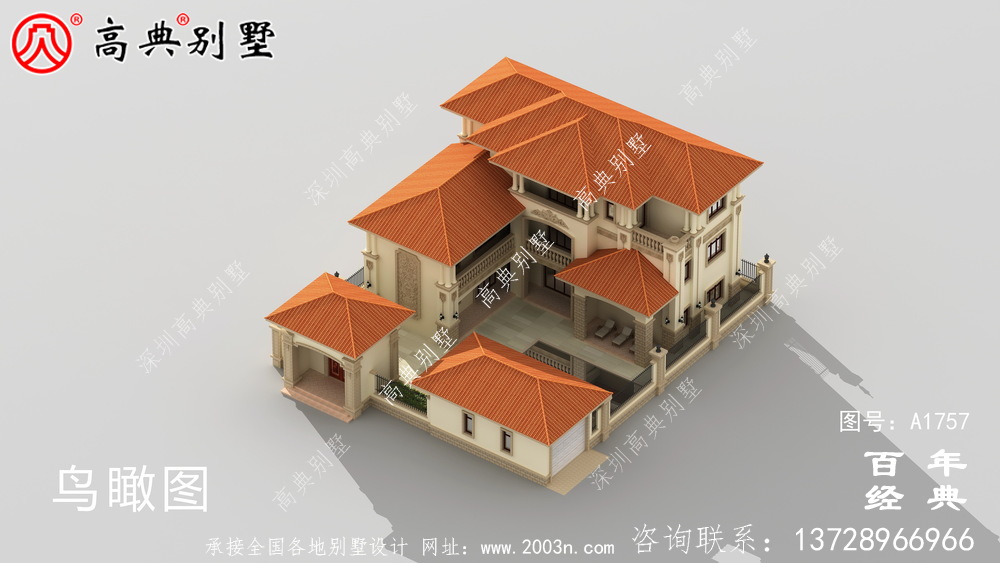 超豪华三层欧式别墅图纸及效果图_农村三层自建房设计图 超豪华三层欧式别墅图纸及效果图_农村三层自建房设计图