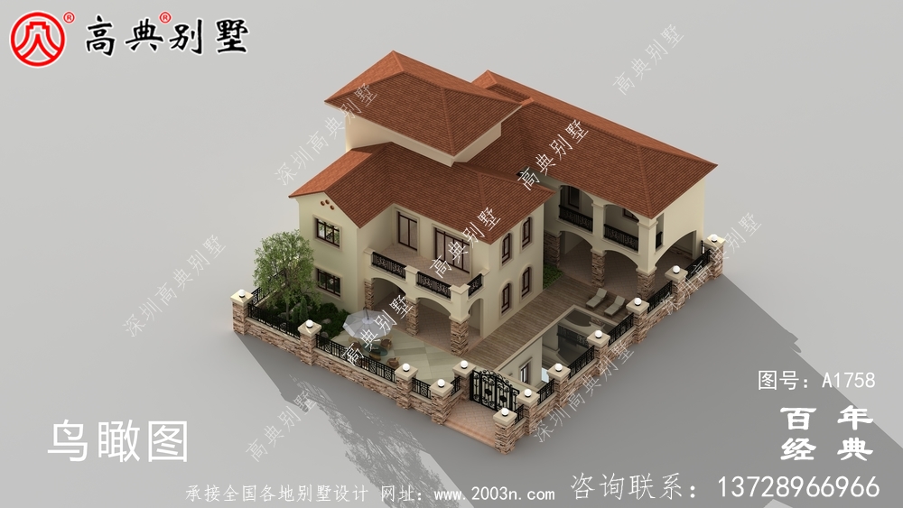 豪华三层欧式别墅图纸及效果图_农村三层自建房设计图 豪华三层欧式别墅图纸及效果图_农村三层自建房设计图