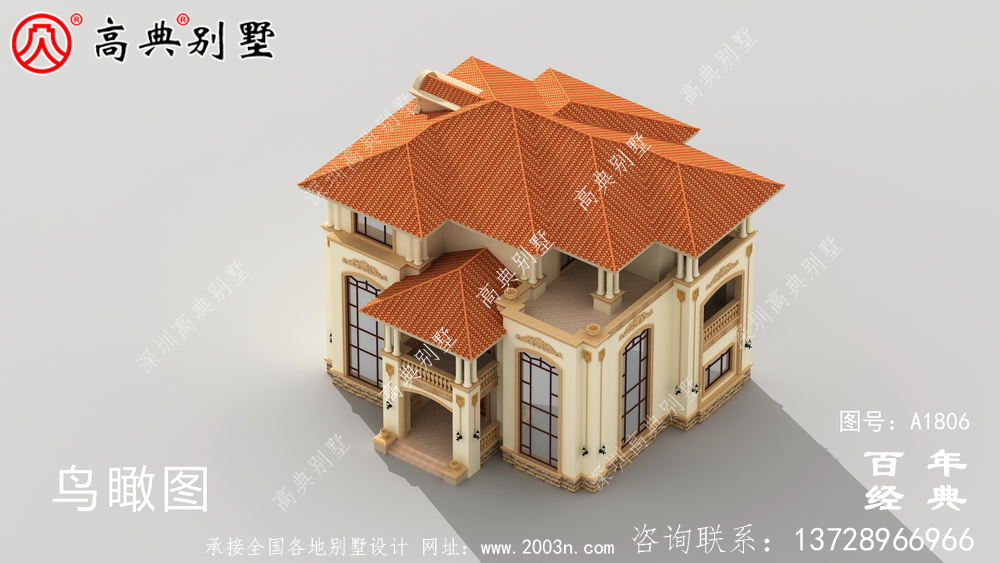 歐式三層復式別墅圖紙及效果圖_農村三層自建房設計圖