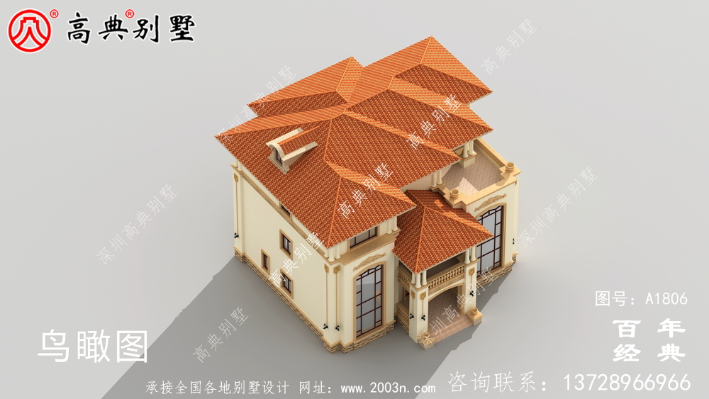 歐式三層復式別墅圖紙及效果圖_農村三層自建房設計圖