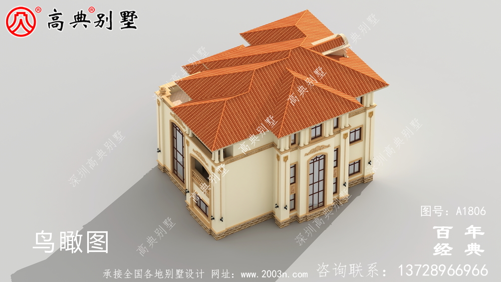 歐式三層復式別墅圖紙及效果圖_農村三層自建房設計圖