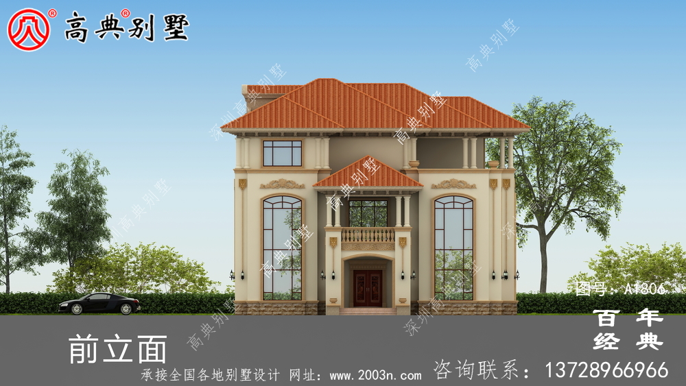 歐式三層復式別墅圖紙及效果圖_農村三層自建房設計圖