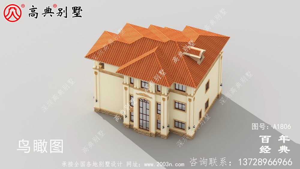 歐式三層復式別墅圖紙及效果圖_農村三層自建房設計圖