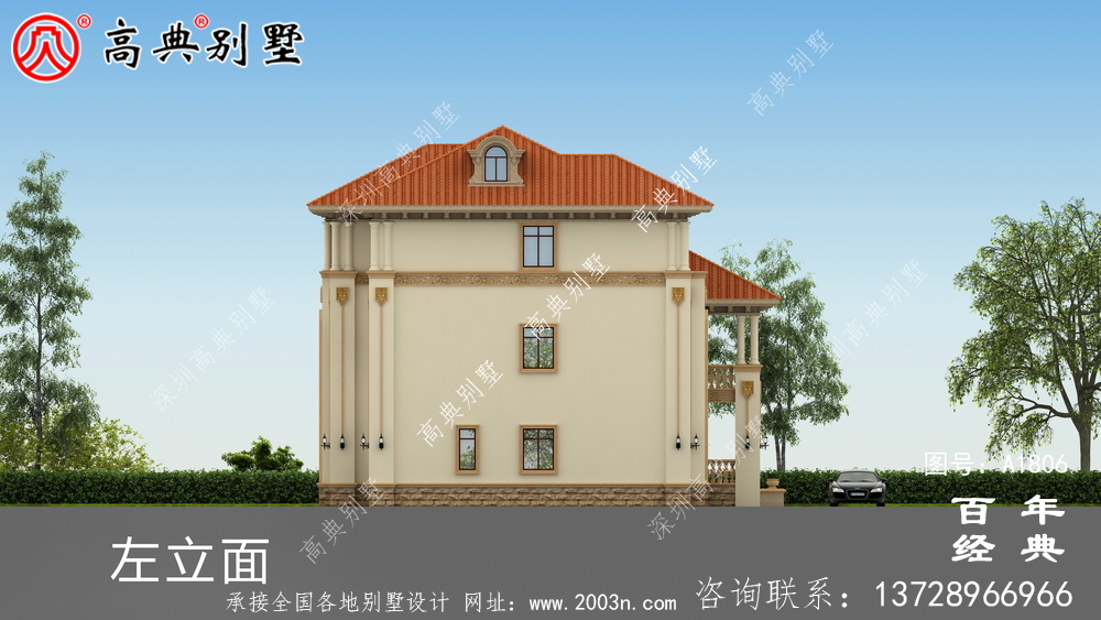 歐式三層復式別墅圖紙及效果圖_農村三層自建房設計圖