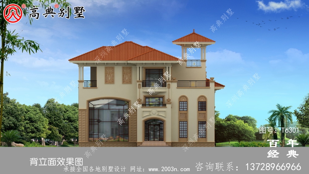 復式三層歐式別墅設計圖紙及效果圖大全_農村三層自建房設計圖
