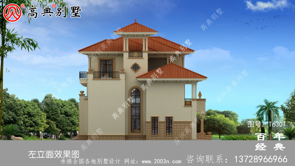 復式三層歐式別墅設計圖紙及效果圖大全_農村三層自建房設計圖
