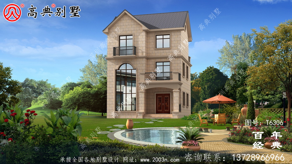 復(fù)式三層小戶型農(nóng)村別墅設(shè)計圖紙_農(nóng)村三層自建房設(shè)計圖