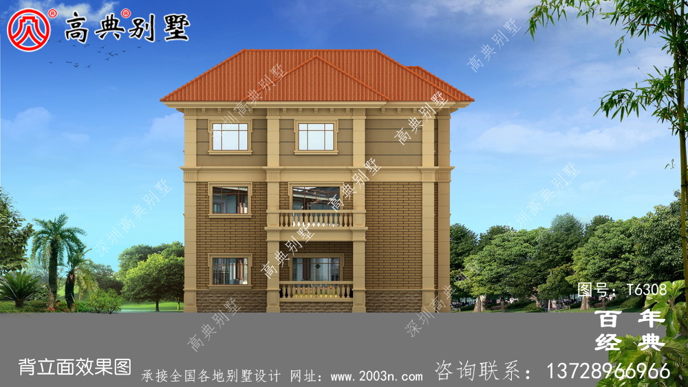 豪華三層農村復式別墅設計施工圖紙_農村三層自建房設計圖