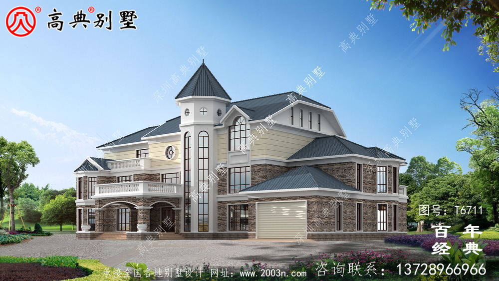 復(fù)式三層豪華別墅設(shè)計圖紙_農(nóng)村三層自建房設(shè)計圖