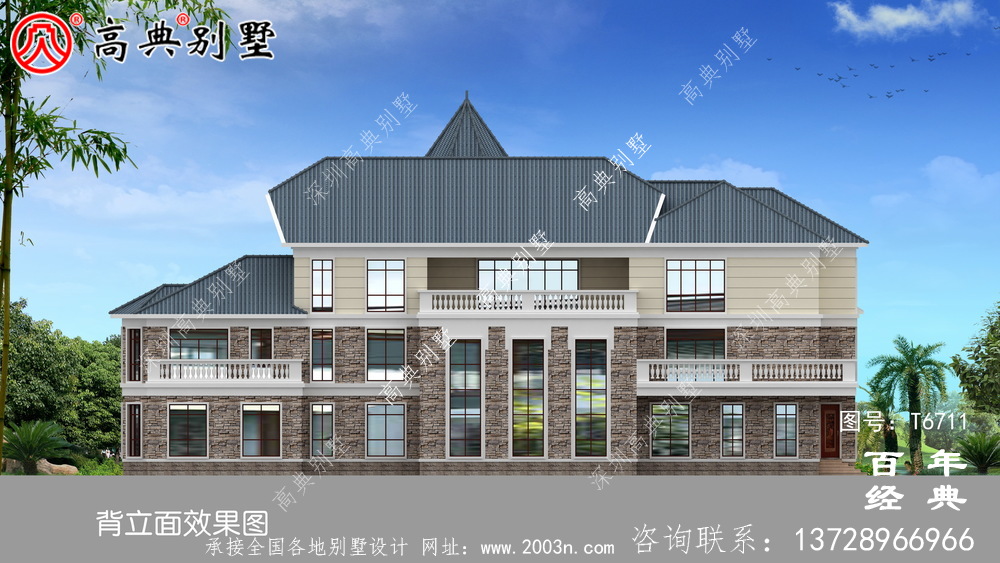 復(fù)式三層豪華別墅設(shè)計圖紙_農(nóng)村三層自建房設(shè)計圖