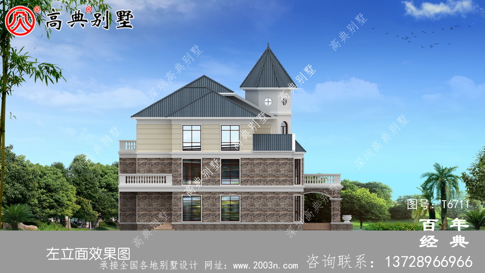 復(fù)式三層豪華別墅設(shè)計圖紙_農(nóng)村三層自建房設(shè)計圖