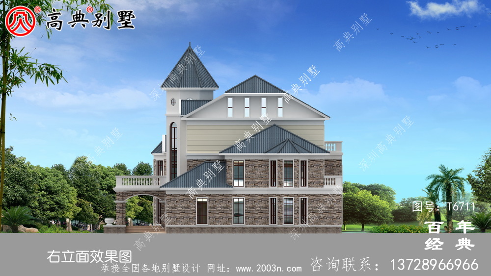 復(fù)式三層豪華別墅設(shè)計圖紙_農(nóng)村三層自建房設(shè)計圖
