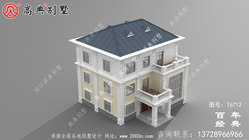 簡約復(fù)式三層歐式別墅設(shè)計(jì)圖紙及效果圖_農(nóng)村三層自建房設(shè)計(jì)圖