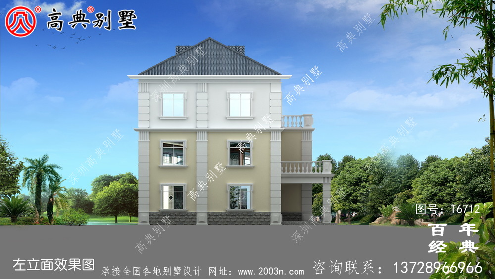 簡約復(fù)式三層歐式別墅設(shè)計(jì)圖紙及效果圖_農(nóng)村三層自建房設(shè)計(jì)圖