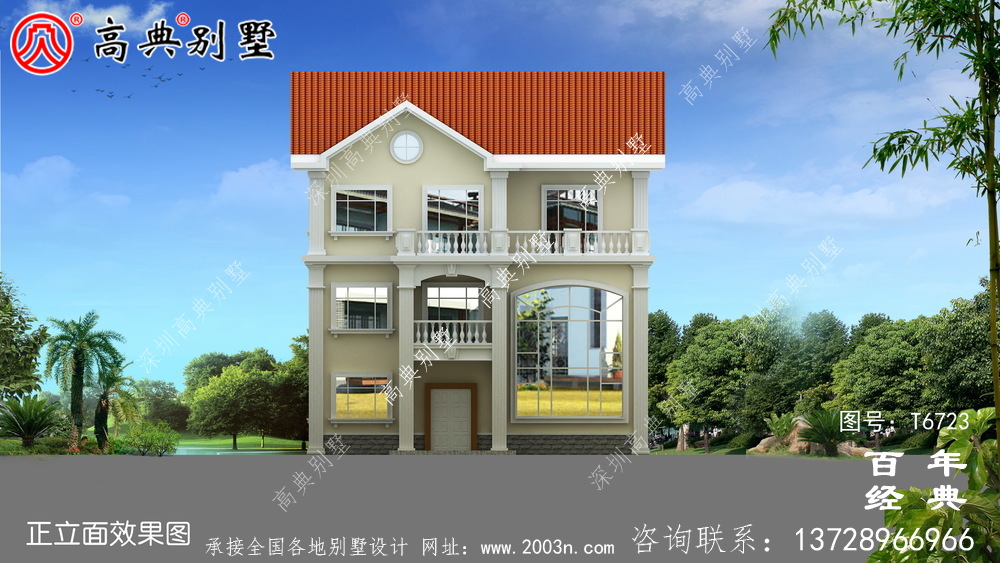 復式三層歐式別墅設計圖紙及效果圖_農村三層自建房設計圖