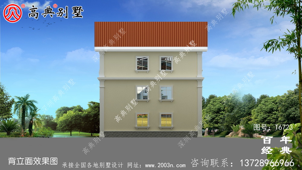 復式三層歐式別墅設計圖紙及效果圖_農村三層自建房設計圖
