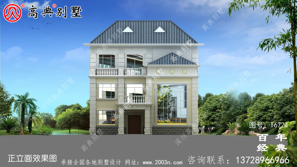 復(fù)式三層歐式別墅效果圖_農(nóng)村三層自建房設(shè)計(jì)圖