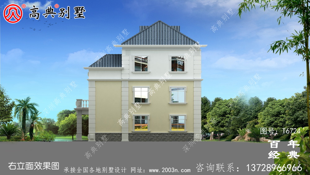 復(fù)式三層歐式別墅效果圖_農(nóng)村三層自建房設(shè)計(jì)圖