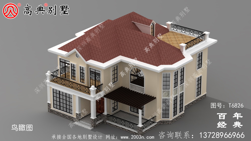 精致两层欧式别墅图纸及效果图_农村两层自建房设计图