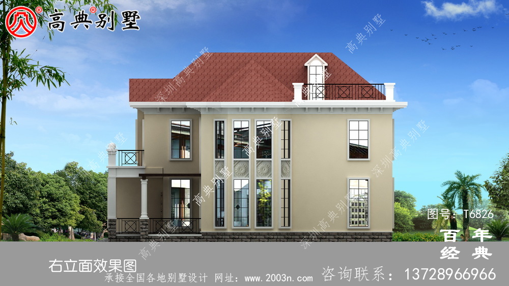 精致两层欧式别墅图纸及效果图_农村两层自建房设计图
