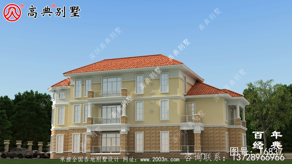豪華復式三層別墅設計圖大全_農村三層自建房設計圖