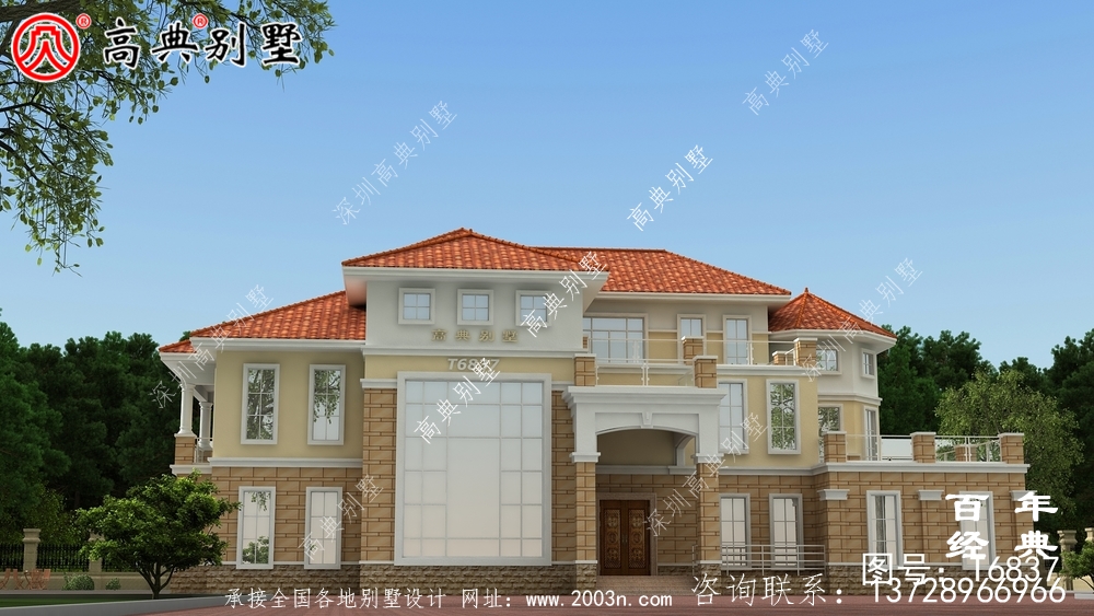 豪華復式三層別墅設計圖大全_農村三層自建房設計圖