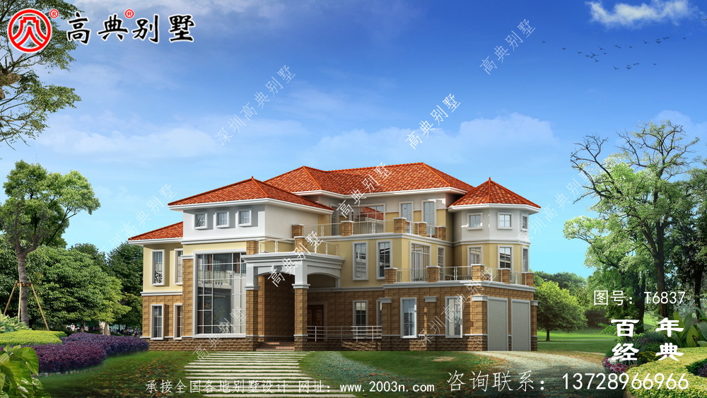 豪華復式三層別墅設計圖大全_農村三層自建房設計圖