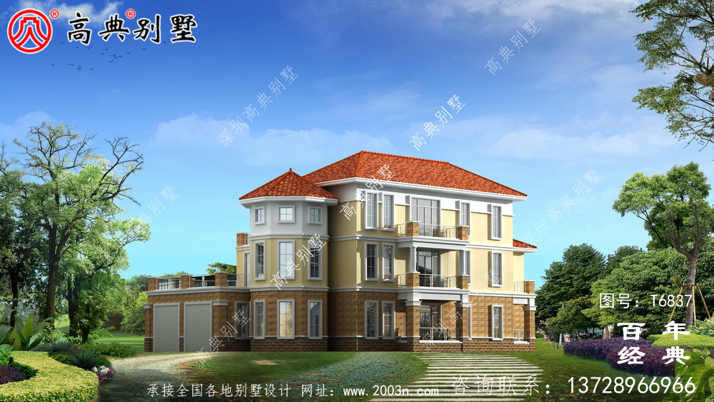 豪華復式三層別墅設計圖大全_農村三層自建房設計圖