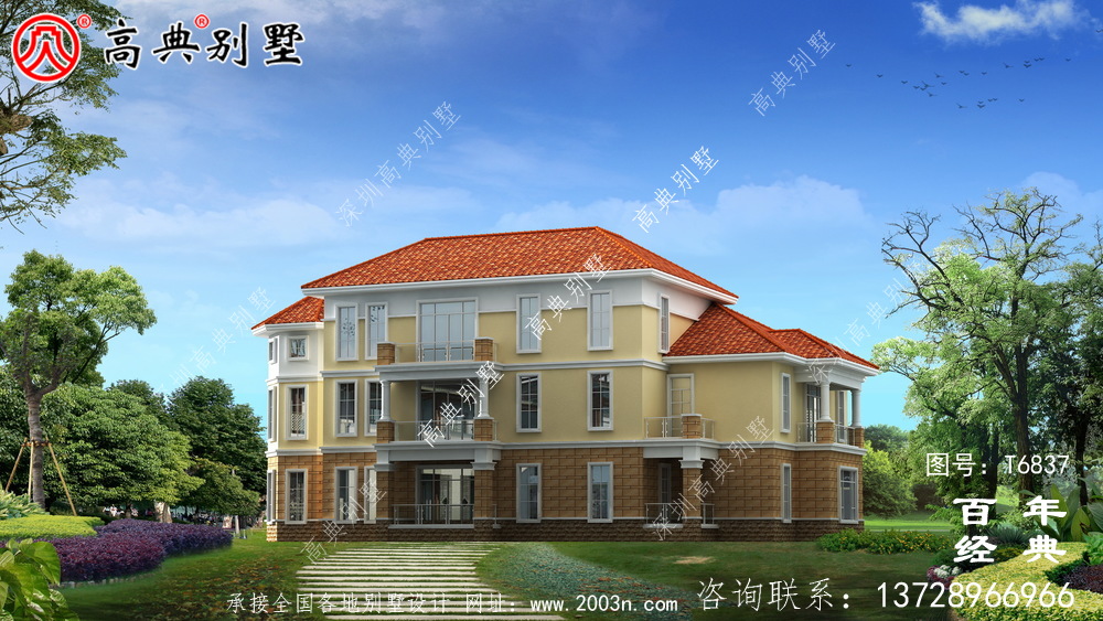 豪華復式三層別墅設計圖大全_農村三層自建房設計圖