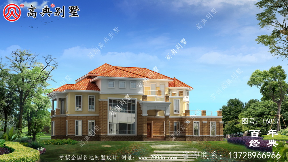 豪華復式三層別墅設計圖大全_農村三層自建房設計圖