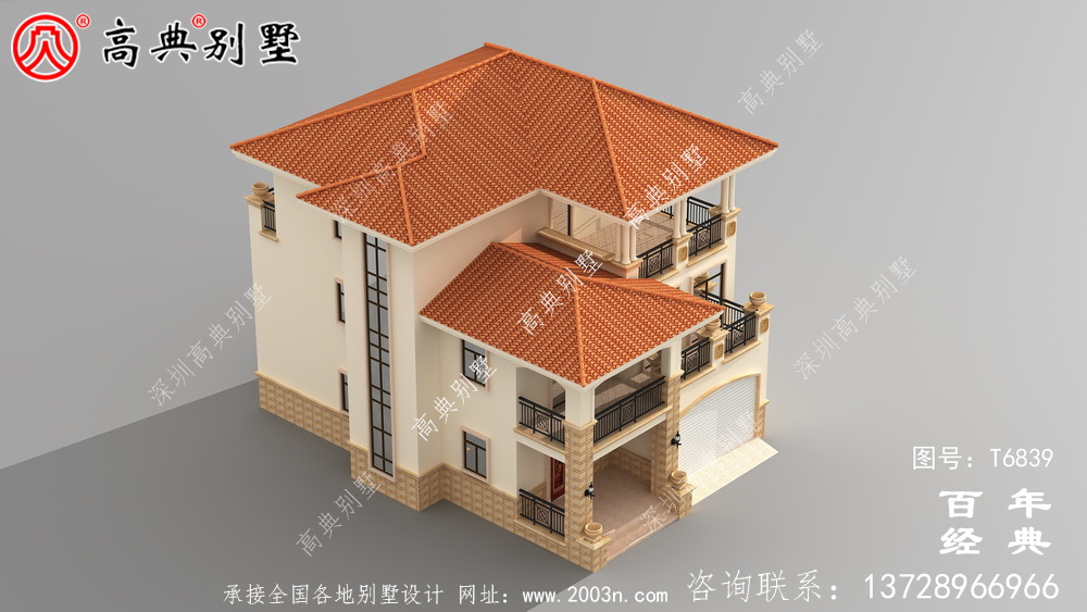 三層歐式別墅外觀效果圖大全_農村三層自建房設計圖