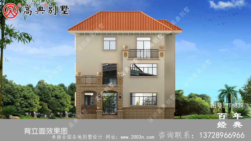 三層歐式別墅外觀效果圖大全_農村三層自建房設計圖