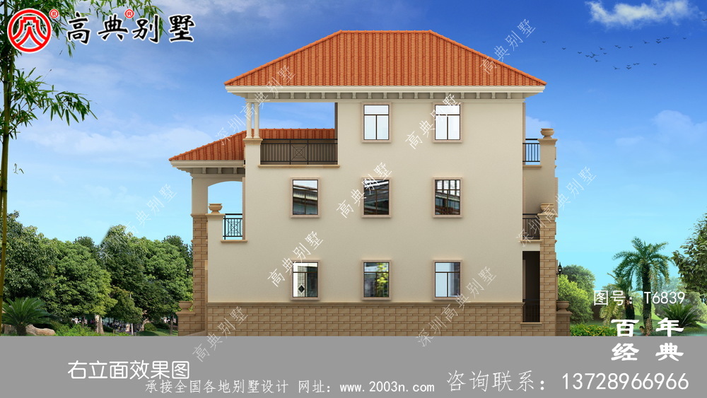 三層歐式別墅外觀效果圖大全_農村三層自建房設計圖