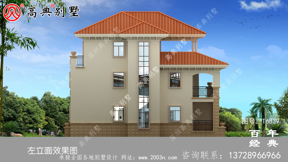 三層歐式別墅外觀效果圖大全_農村三層自建房設計圖