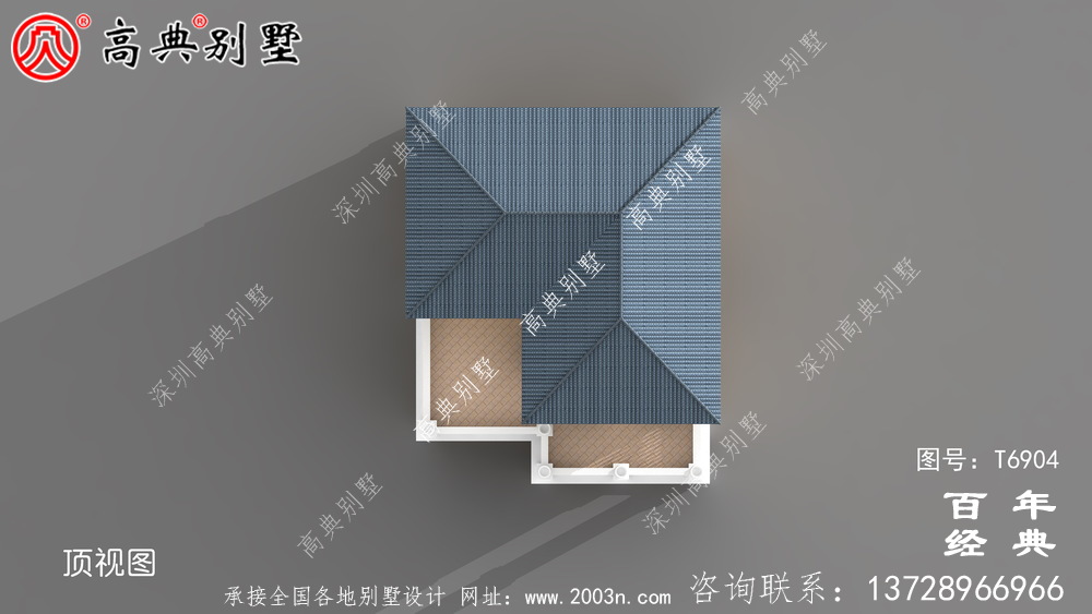 欧洲三层复式别墅带露台设计图纸_三层别墅图纸