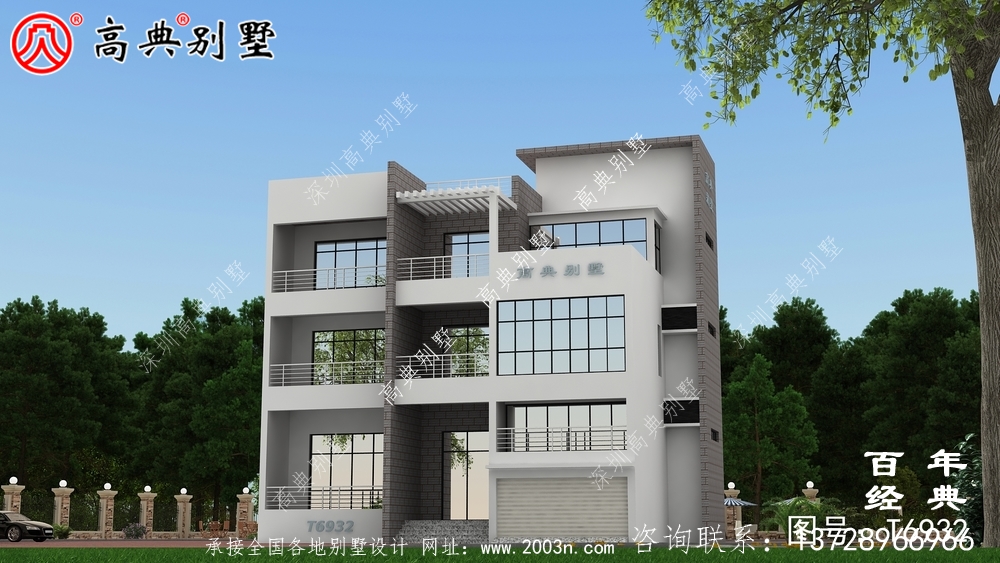 现代风经济型两层农村自建住宅设计图_农村别墅设计图 现代风经济型两层农村自建住宅设计图_农村别墅设计图