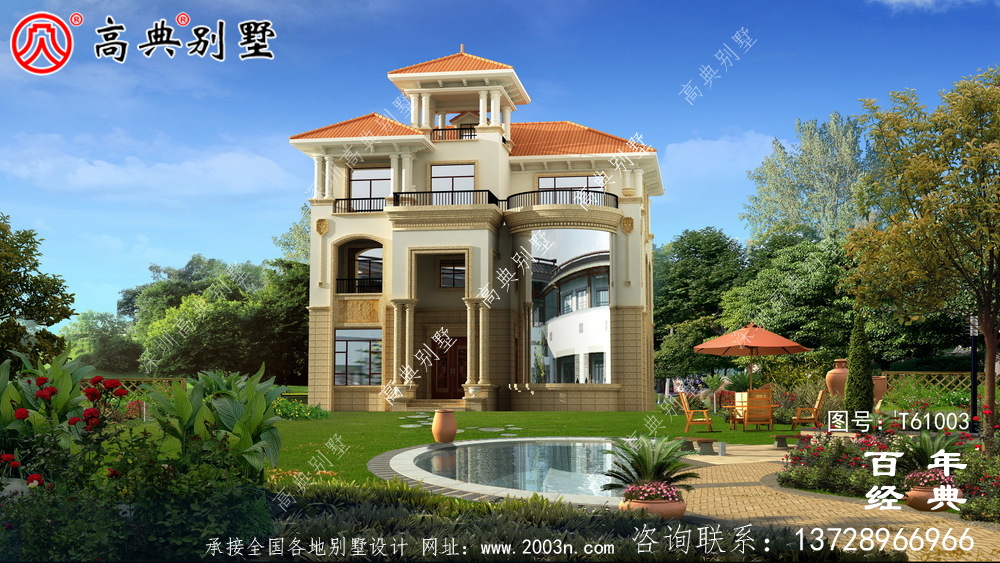 欧式三层复式别墅外观效果图_农村三层自建房设计图 欧式三层复式别墅外观效果图_农村三层自建房设计图