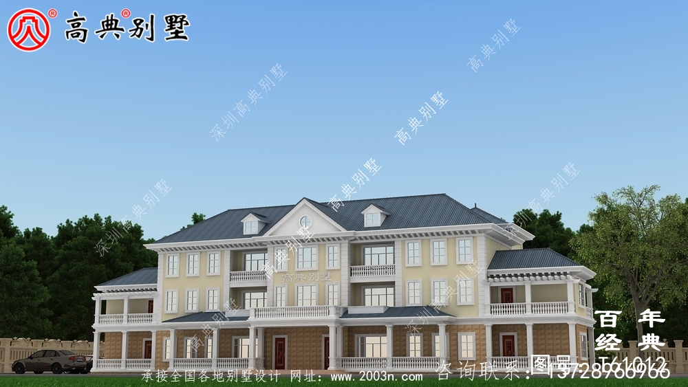欧式豪华三层别墅施工图纸_乡村三层别墅设计图纸
