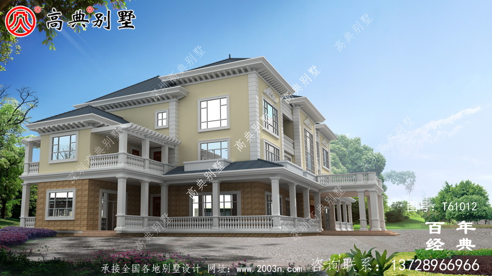 欧式豪华三层别墅施工图纸_乡村三层别墅设计图纸