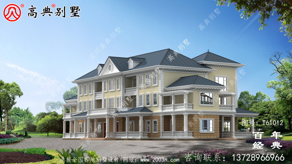 欧式豪华三层别墅施工图纸_乡村三层别墅设计图纸