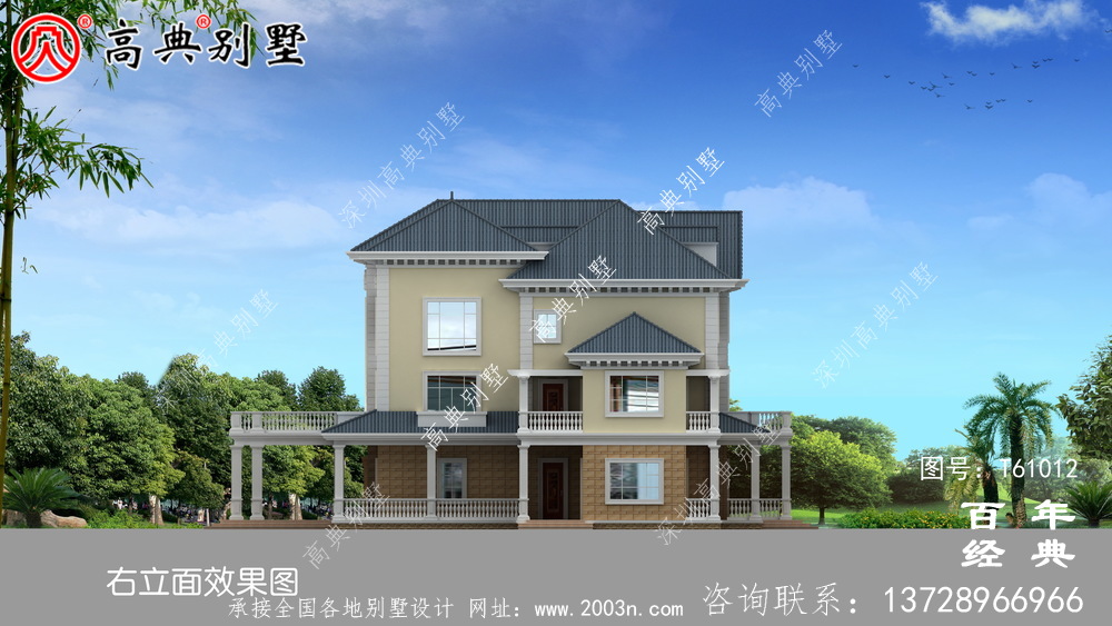 欧式豪华三层别墅施工图纸_乡村三层别墅设计图纸