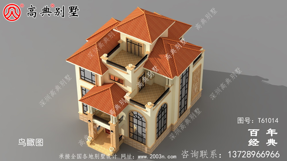 奢華四層歐式復式別墅施工圖紙_鄉村四層別墅設計圖紙