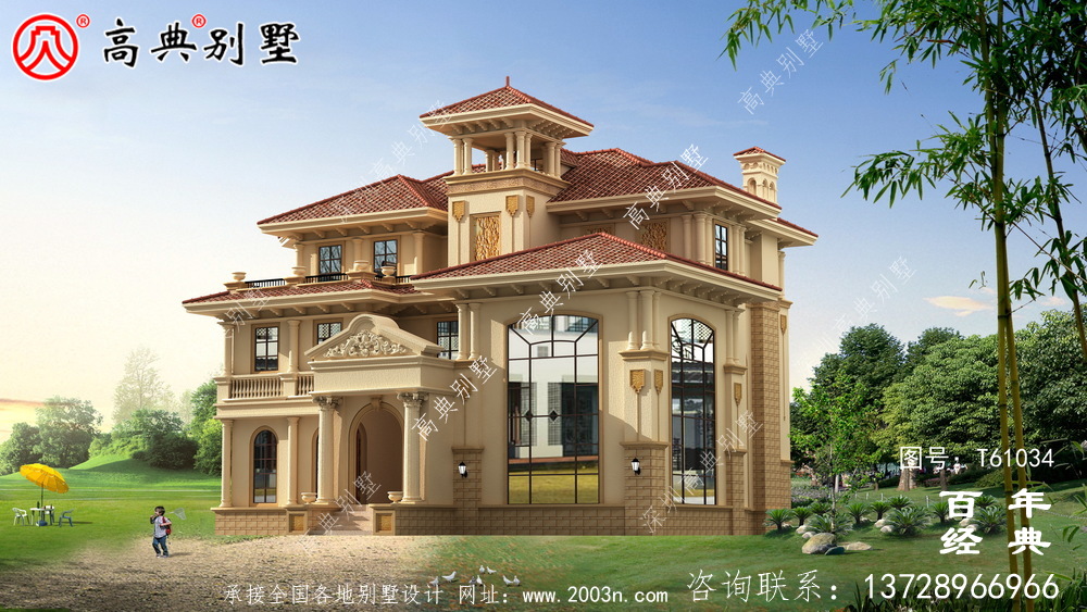 豪华三层简欧别墅设计图纸施工图及效果图_农村三层别墅设计 豪华三层简欧别墅设计图纸施工图及效果图_农村三层别墅设计