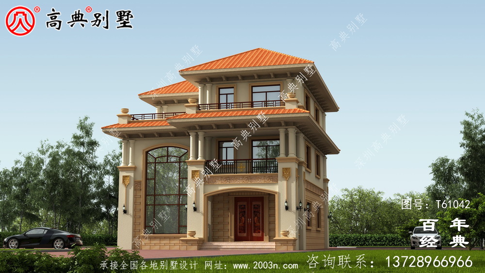 欧式三层高级别墅设计图_农村三层别墅设计图纸