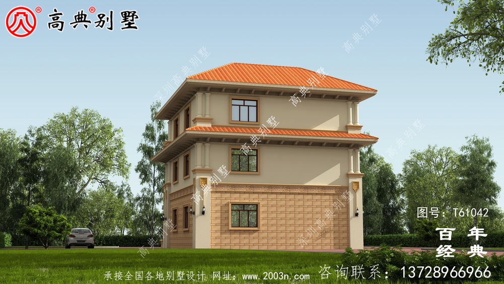 欧式三层高级别墅设计图_农村三层别墅设计图纸