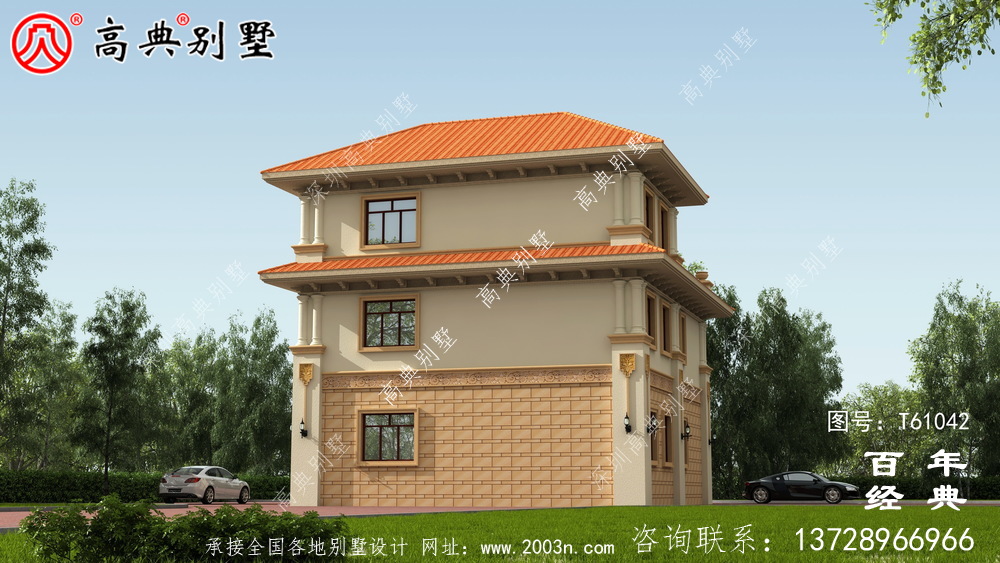 欧式三层高级别墅设计图_农村三层别墅设计图纸
